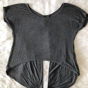 Brandy Melville Grey Open Back Top One Size